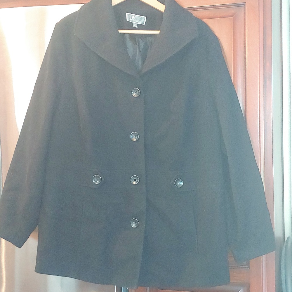 Black, woman's peacoat
